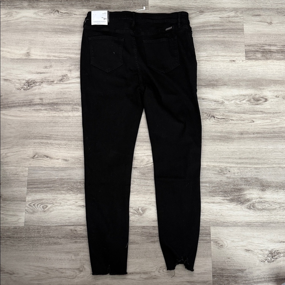 KANCAN EAST HARTFORD HIGH RISE BUTTON FLY BLACK SKINNY JEANS - Picture 4 of 5